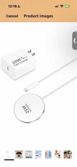 25W Wireless Charger with 20W Fast Charge Adapter