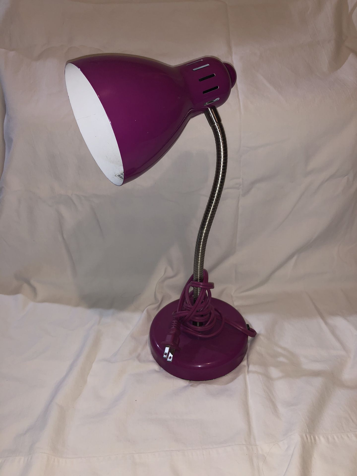 Purple desk lamp