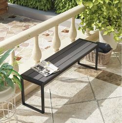 Modern Outdoor Metal Bench