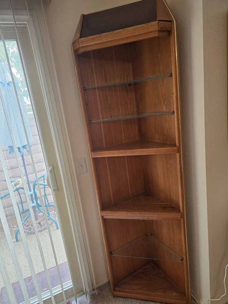 Curio Cabinet With 6 Shelves, Three Are Glass, Has Light At Top Located In Vista For Pickup
