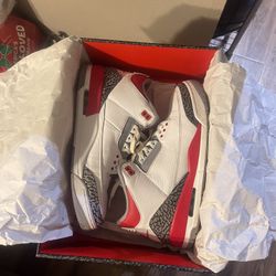 Fire Red 3s Jordan’s 
