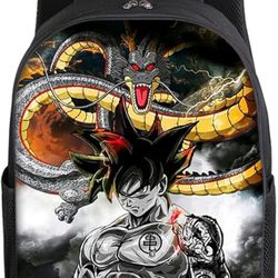  Mochila de anime de 16 pulgadas de doble capa de gran capacidad, mochila para portátil, mochila de viaje de ocio, 2, Una talla, Classic