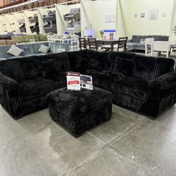 New Black Sectional 