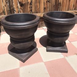 New Flower Pots Made Out Of Cement Size 22in H x 18in W 