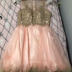 Pink And Gold Dress