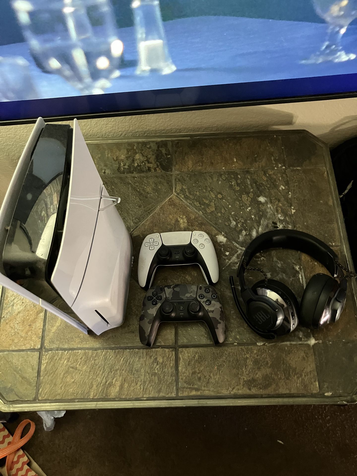 PS5 W/ 2 Controllers & Headset