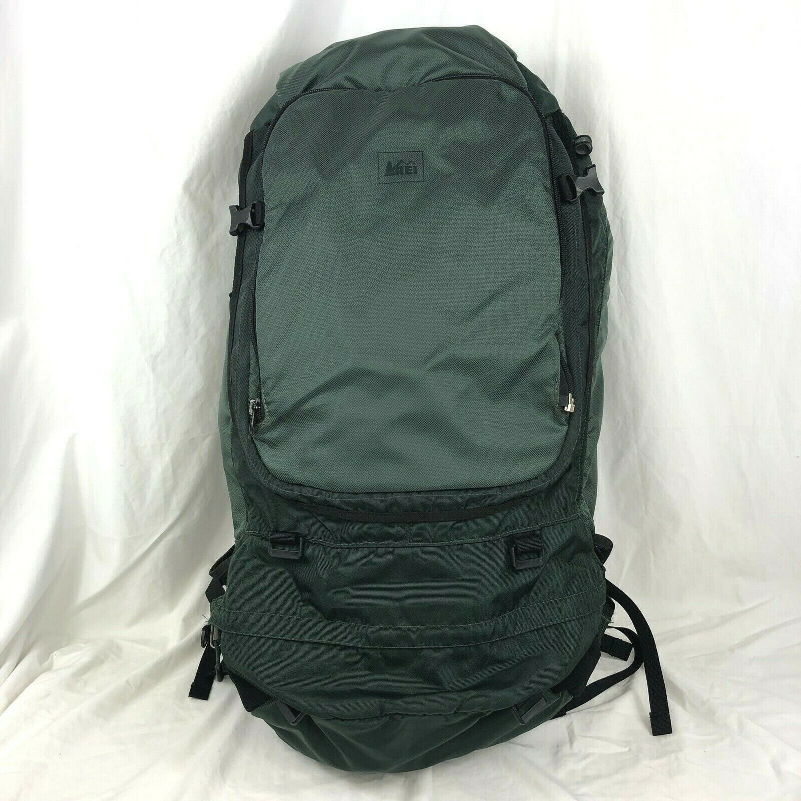 REI Co-op Internal Frame Hiking Backpack Grand Tour Bag Green Black 66.5 L