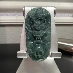 Blue Water Jade Dragon Pendant