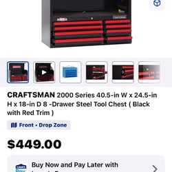 CRAFTSMAN 2000 Series 8 - Drawer Steel Tool Chest