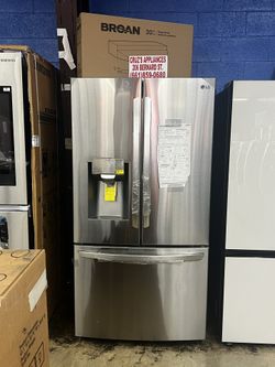 LG - 23.5 Cu. Ft. French Door Counter-Depth Smart Refrigerator with Craft Ice - Stainless Steel