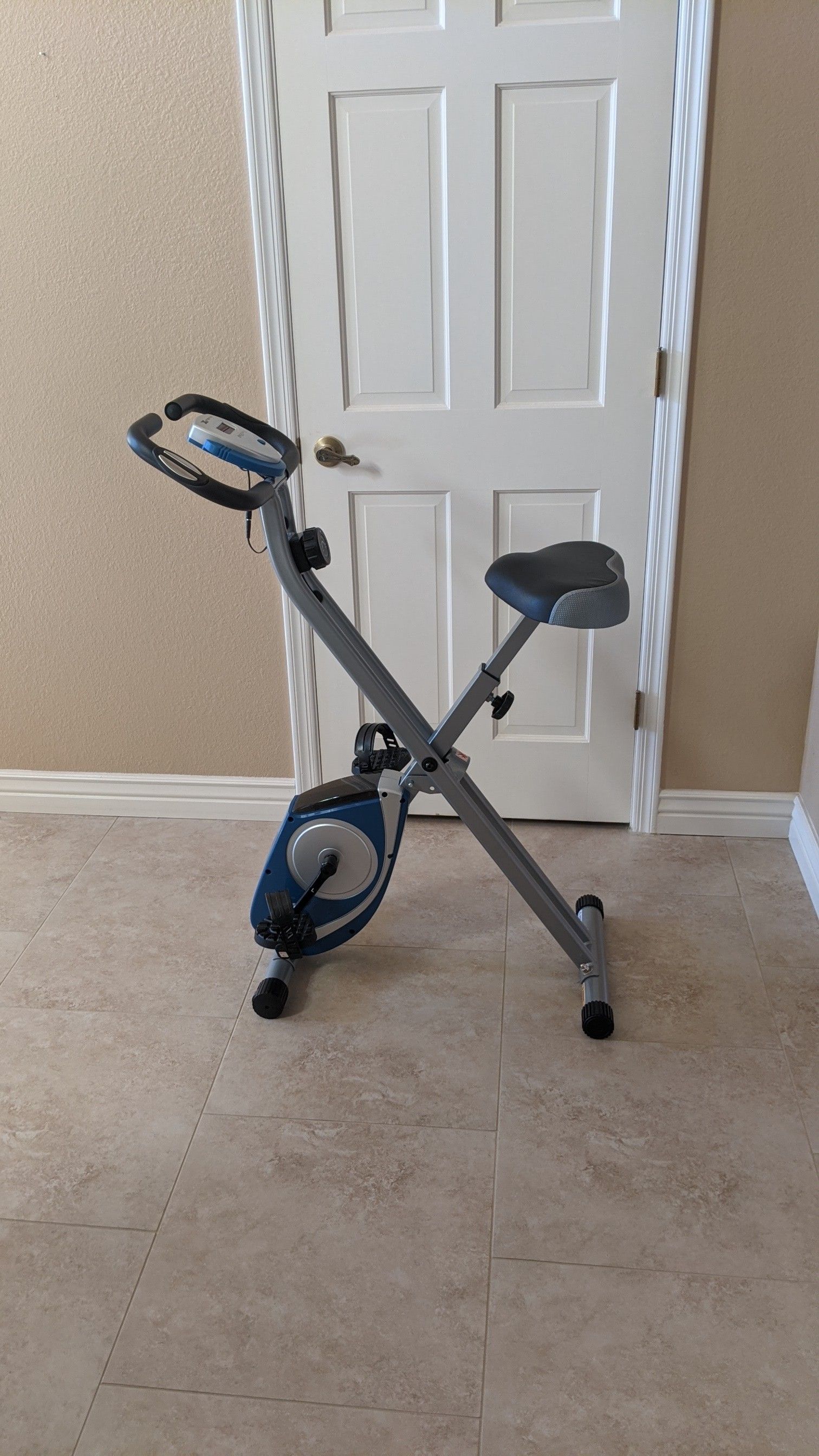 At-home exercise bike that folds up for storing (was $150)