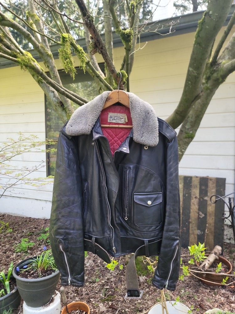 Leather Motorcycle Jacket.