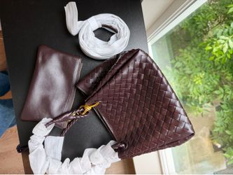 Chocolate brown handbag with coin purse -two items