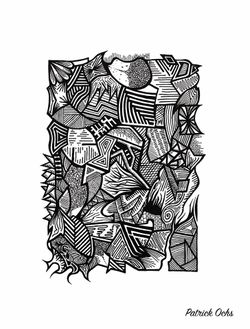 Abstract pen and ink artwork