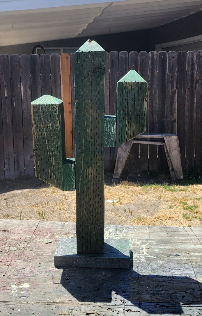 24" Tall Wooden Cactus 🌵