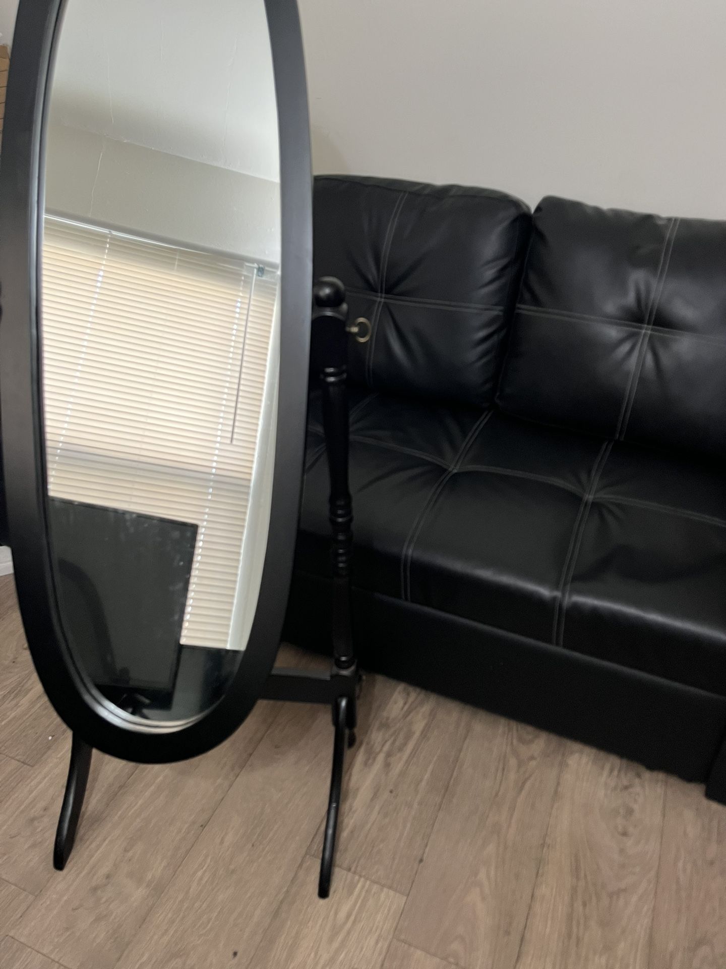 NEW Mirror-Coaster Foyet Oval Cheval Mirror Black