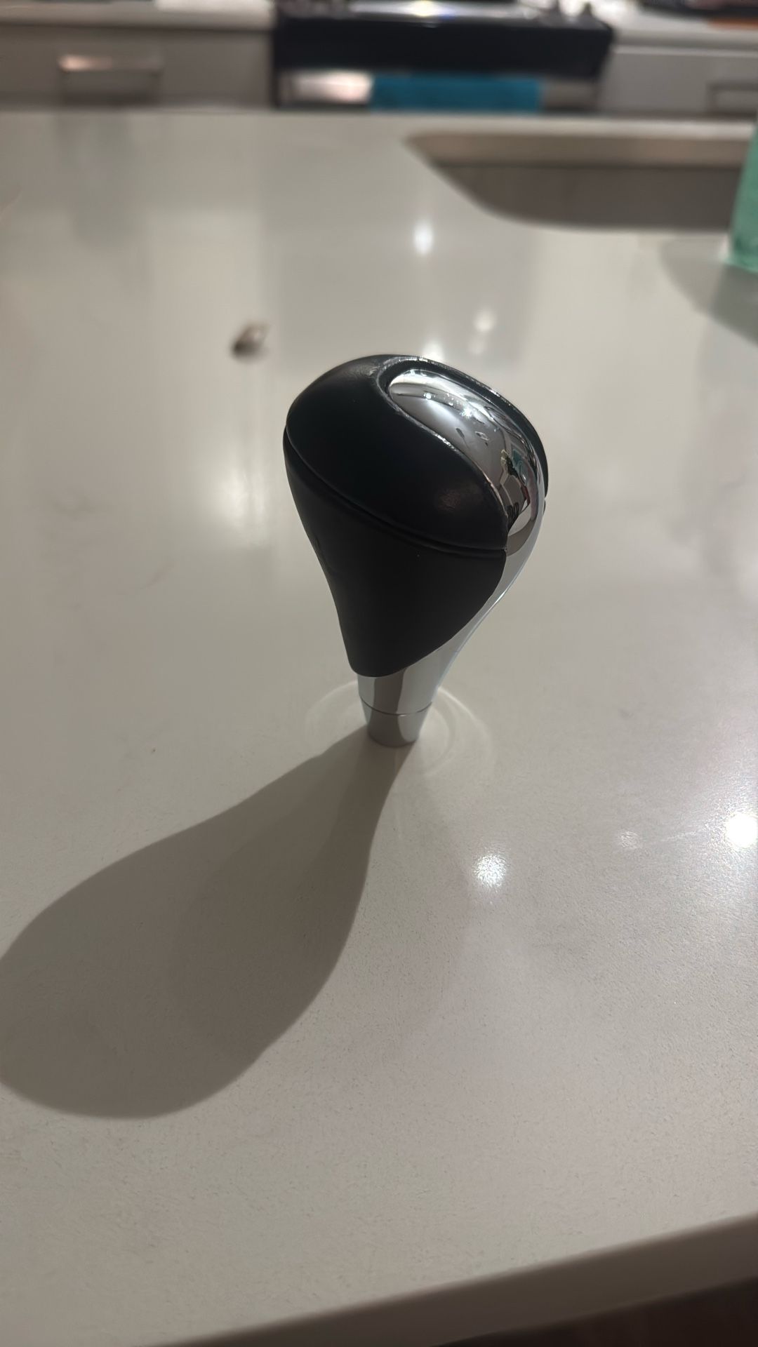 2006-2013 OEM LEXUS SHIFT KNOB IS250 IS350 RX350 BLACK LEATHER CHROME