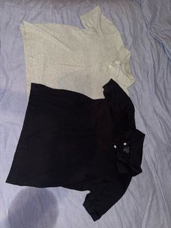 Two Polo Shirts Gray and Black Bundle