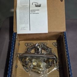 T&S B-1115-LN Faucet Workboard, 1/2" IPS Thread, 4" Centers, Wall Mount