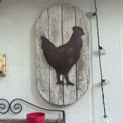 Rustic Chicken Sign