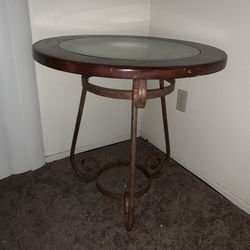 Side Round Glass Table 