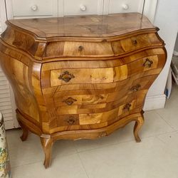 Antique Burlwood Chest Of Drawers Italian !!
