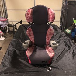 Evenflo Pink Girl’s Car seat With Double Cup Holders