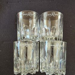 Crown Royal Starburst Whiskey Glasses Set Of 4