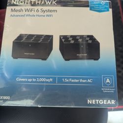NETGEAR Nighthawk Whole Home Mesh WiFi 6 System (MK62) - AX1800 Router BRAND NEW IN SEALED BOX
