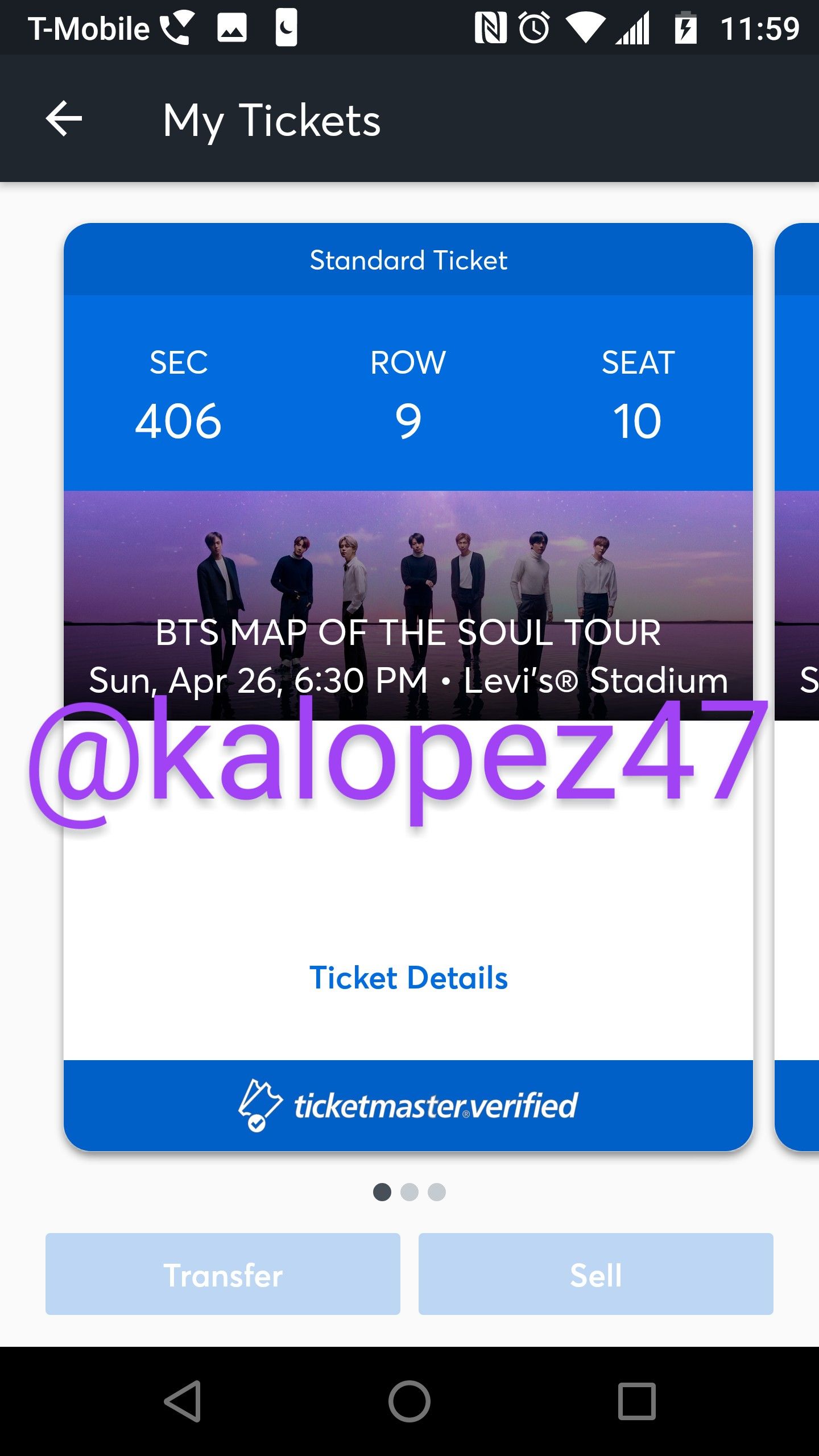 BTS Map of the Soul Tour Tickets