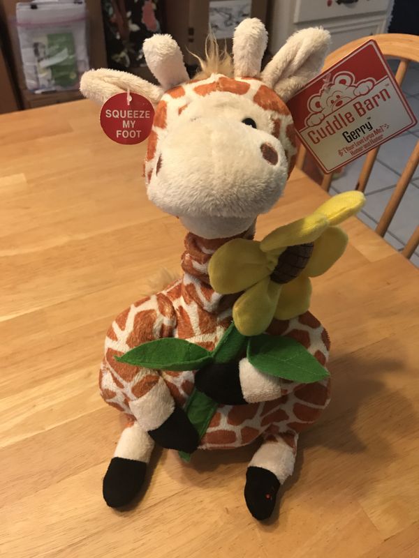 New Cuddle Barn Gerry The Giraffe Animated Singing Musical Plush