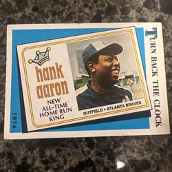 1989 Topps - Turn Back The Clock Hank Aaron #663
