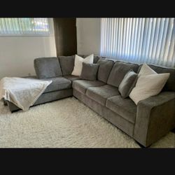 🫵Off Gray Casual/sport Style L Shaped Couch Sectional with RAF/laf Chaise 🔳 New Brand ☑️👍 Fastest Delivery 🚚  Color Options🟢
