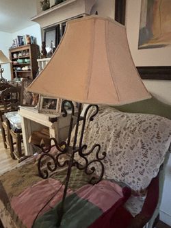 Lamps Wrought Iron Pair - Lowered Price!
