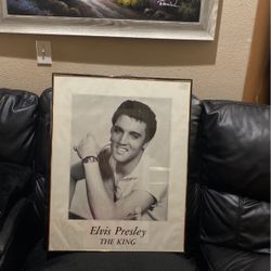 Elvis Picture With The Frame 28 Inches Tall 22 Inches Wide