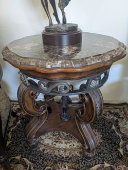 Marble Nightstand / Accent Table