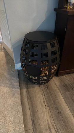 Metal decorative wine barrel