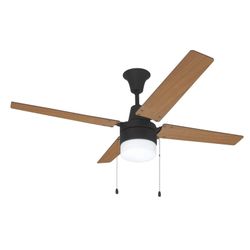 Craftmade Connery 48 in. LED Indoor Brushed Polished Nickel Ceiling Fan & Light