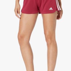 Adidas Pacer Shorts Womens Slim Fit 3-Stripes Legacy Burgundy 3" Knit, XL