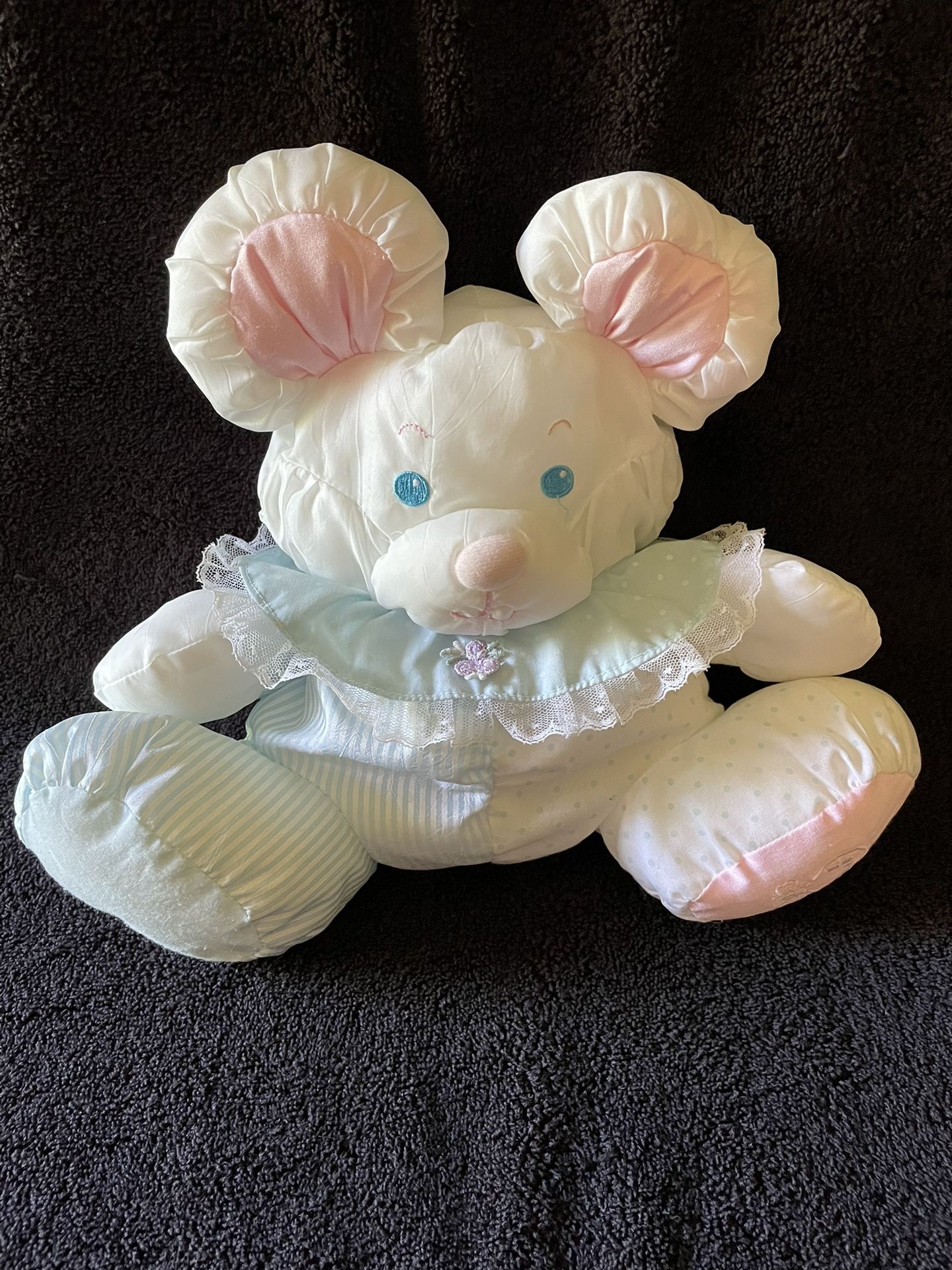 Vintage Fisher Price Puffalump Bear W/rattle
