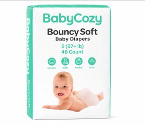 🆕 BabyCozy Size 5 Diapers (48 Count) – Soft & Absorbent 👶🧡