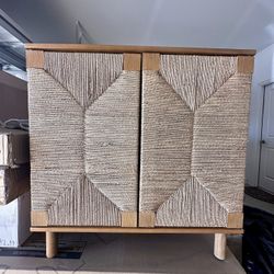 Accent Cabinet with Seagrass Doors