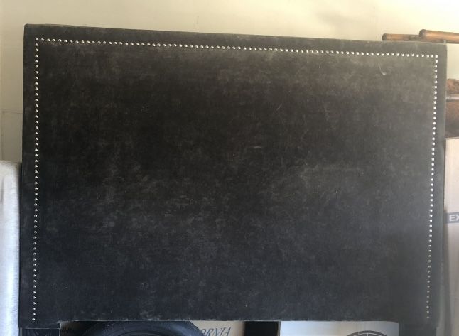 Velvet Headboard And Bench