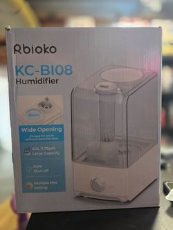 Rbioko KC-BI08 6.5 Liter Ultrasonic Cool Mist Humidifier - Brand New Sealed