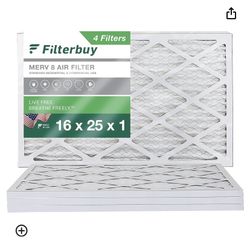 16x25x1 Air Filter 4 Pack 