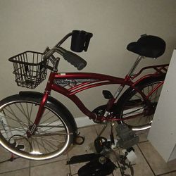 26" Nel Lusso Beach Cruiser & Motor Kit New Tires