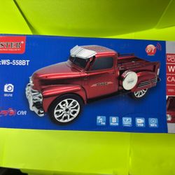 Retro Chevy Truck Portable Bluetooth Speaker Fm Radio