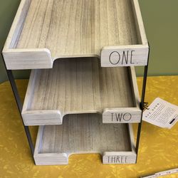 Rae Dunn desk storage organizer