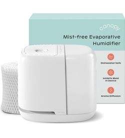 Canopy White 4-in-1 Bedside Humidifier 2.0, 36 HR Run Time, 2.5L Capacity, White Noise - Retail $159
