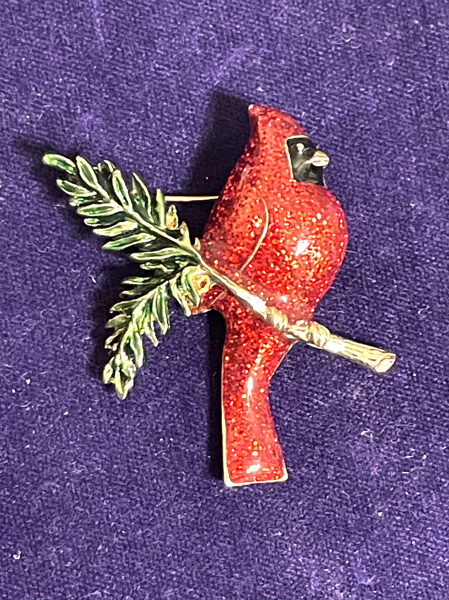Holiday Cardinal Brooch